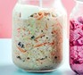 Oats with yogurt, carrot and raisins in jar