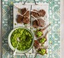 Lamb lollipops with smashed minty broad beans