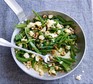 Quick-fried runner beans with cheddar & hazelnuts