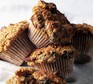 Feel-good muffins stacked up