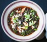 Spiced black bean & chicken soup with kale